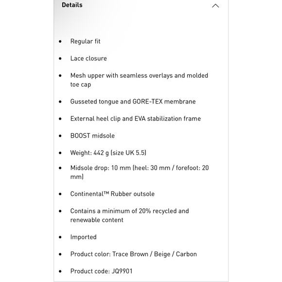 NWOB Adidas Women Terrex Free Hiker 2.0 Gore-Tex Hiking Shoes Size 7 Gorpcore - Picture 10 of 11